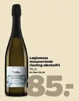 Netto Løgismose mousserende riesling alkoholfri, DKK 85 tilbud