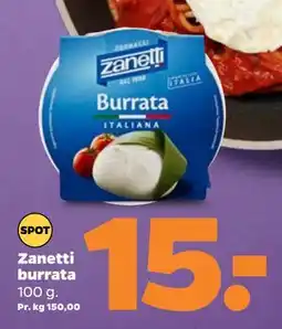 Netto Zanetti burrata, DKK 15 tilbud