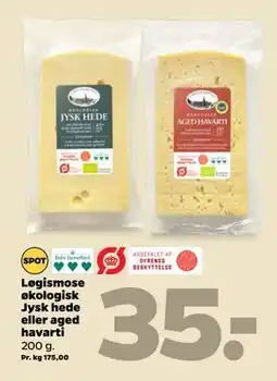 Netto Løgismose økologisk Jysk hede eller aged havarti, DKK 35 tilbud