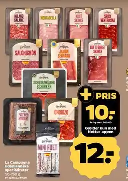 Netto La Campagna udenlandske specialiteter, DKK 12, App-pris tilbud