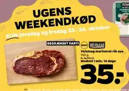 Netto Velsmag marineret rib eye, DKK 35 tilbud