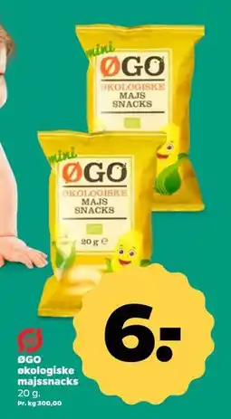 Netto ØGO økologiske majssnacks, DKK 6 tilbud