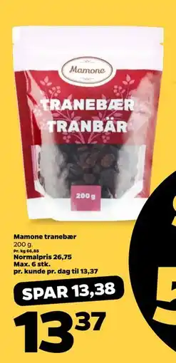 Netto Mamone tranebær, DKK 13.37 tilbud
