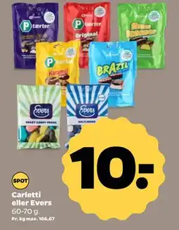 Netto Carletti eller Evers, DKK 10 tilbud