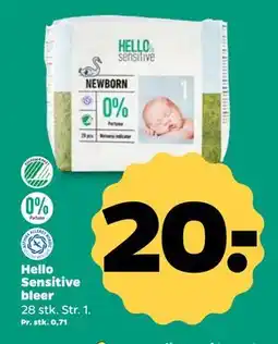 Netto Hello Sensitive bleer, DKK 20 tilbud