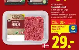 Lidl Hakket oksekød, DKK 35, App-pris tilbud