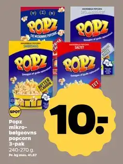 Netto Popz mikrobølgeovns popcorn 3-pak, DKK 10 tilbud