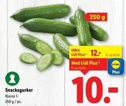 Lidl Snackagurker, DKK 12, App-pris tilbud