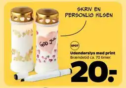 Netto Udendørslys med print, DKK 20 tilbud