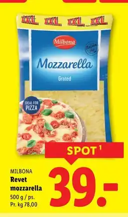 Lidl Revet mozzarella, DKK 39 tilbud