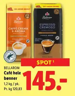 Lidl Café hele bønner, DKK 145 tilbud