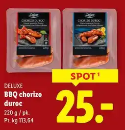 Lidl BBQ chorizo duroc, DKK 25 tilbud