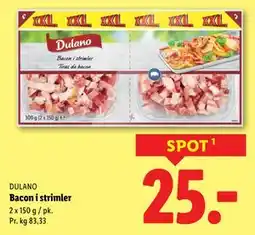 Lidl Bacon i strimler, DKK 25 tilbud