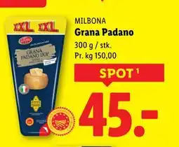 Lidl Grana Padano, DKK 45 tilbud
