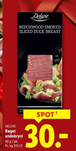 Lidl Røget andebryst, DKK 30 tilbud