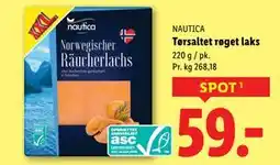 Lidl Tørsaltet røget laks, DKK 59 tilbud