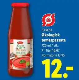 Lidl Økologisk tomatpassata, DKK 12 tilbud