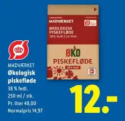 Lidl Økologisk piskefløde, DKK 12 tilbud