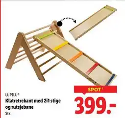 Lidl Klatretrekant med 2i1 stige og rutsjebane, DKK 399 tilbud