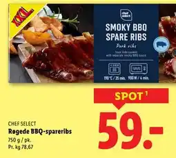 Lidl Røgede BBQ-spareribs, DKK 59 tilbud