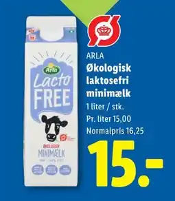 Lidl Økologisk laktosefri minimælk, DKK 15 tilbud