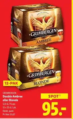 Lidl Double Ambree eller Blonde, DKK 95 tilbud