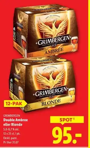 Lidl Double Ambree eller Blonde, DKK 95 tilbud