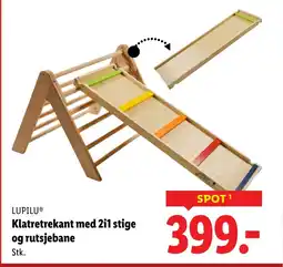 Lidl LUPILUⓇ Klatretrekant med 2i1 stige og rutsjebane tilbud