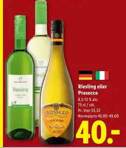 Lidl Riesling eller Prosecco tilbud