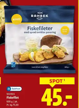 Lidl RAHBEK Fiskefilet tilbud