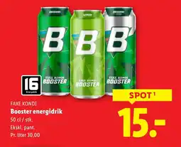 Lidl FAXE KONDI Booster energidrik tilbud