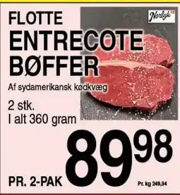 ABC Lavpris Flotte entrecote bøffer tilbud