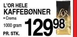 ABC Lavpris L'or hele kaffebønner tilbud