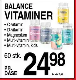 ABC Lavpris Balance vitaminer tilbud