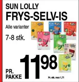 ABC Lavpris Sun Lolly Frys-Selv-Is tilbud