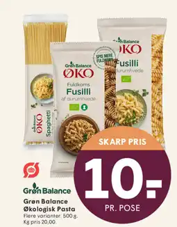 SPAR Gron Balance Grøn Balance Økologisk Pasta tilbud