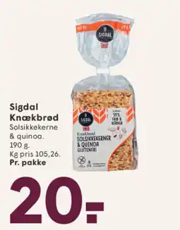 SPAR Sigdal Knækbrød tilbud
