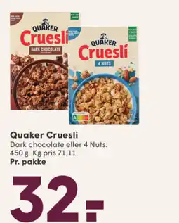 SPAR Quaker Cruesli tilbud