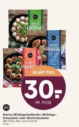 SPAR Gestus Middagskødboller, Middags- frikadeller eller Minifrikadeller tilbud