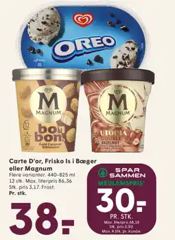 SPAR Carte D'or, Frisko Is i Bæger eller Magnum tilbud
