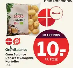 SPAR Grøn Balance Danske Økologiske Kartofler, DKK 10 tilbud