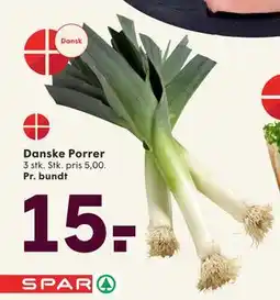 SPAR Danske Porrer, DKK 15 tilbud