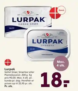 SPAR Lurpak, DKK 18 tilbud