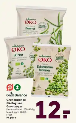 SPAR Grøn Balance Økologiske Grøntsager, DKK 12 tilbud