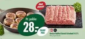 Gestus Hakket Dansk Grisekød 8-12 %, DKK 28