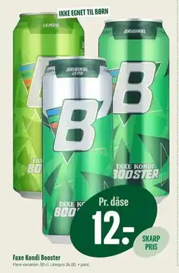 Min Købmand Faxe Kondi Booster, DKK 12 tilbud