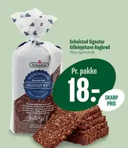 Min Købmand Schulstad Signatur Gillelejehavn Rugbrød, DKK 18 tilbud