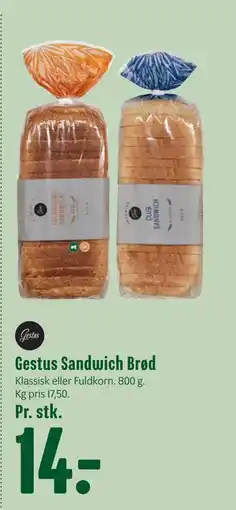 Min Købmand Gestus Sandwich Brød, DKK 14 tilbud