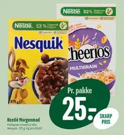 Min Købmand Nestlé Morgenmad, DKK 25 tilbud