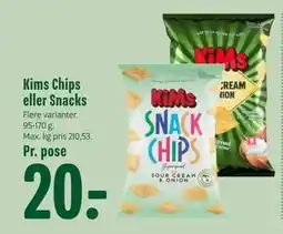Min Købmand Kims Chips eller Snacks, DKK 20 tilbud